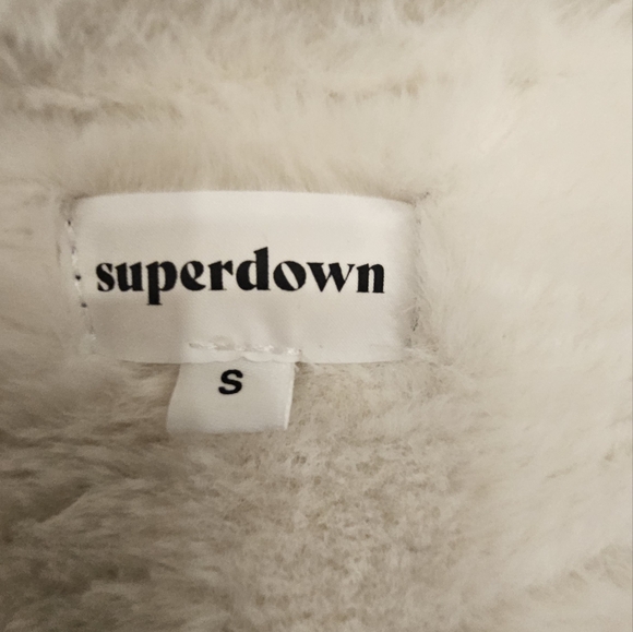 NWOT Revolve Genna Superdown Women's Black Faux Fur Leather Shearling Jacket-S - Picture 11 of 12